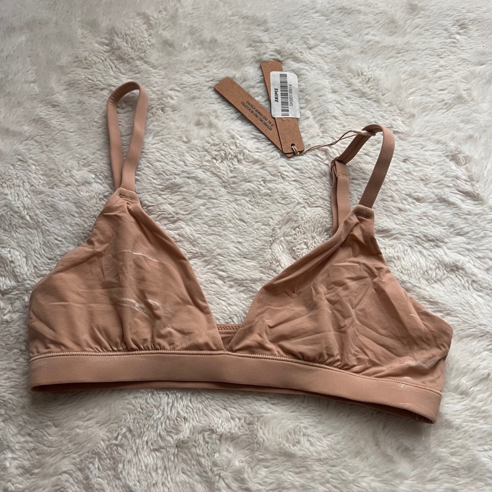 Skims Fits Everybody Triangle Bralette Clay Tan BR-TRI-2024 Small NWT